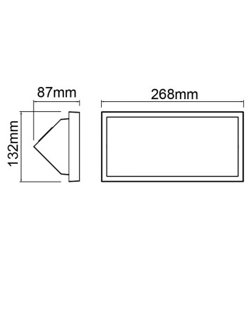CREEK * APLIQUE EXTERIOR NEGRO LED IP65 - 20W - CCT